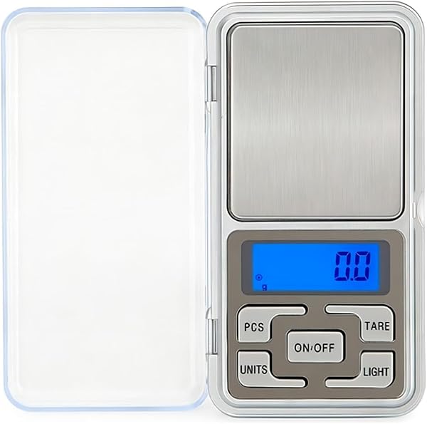 Mini balança digital de alta precisão de bolso, 0,1 g até 500 g