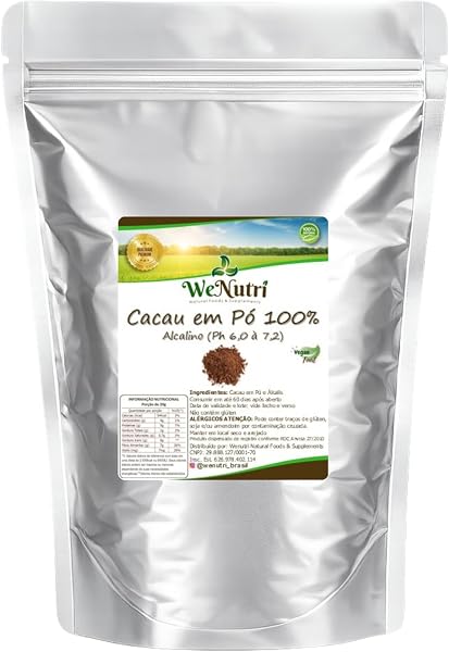Wenutri Cacau Alcalino em Pó 100%, 500 g